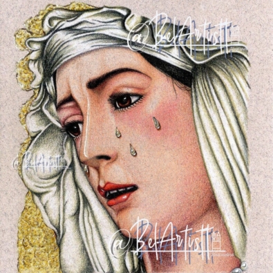 Rostro a color Virgen del Rocío de la Redención