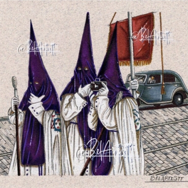 Nazarenos de San Benito 1936 tomando una foto