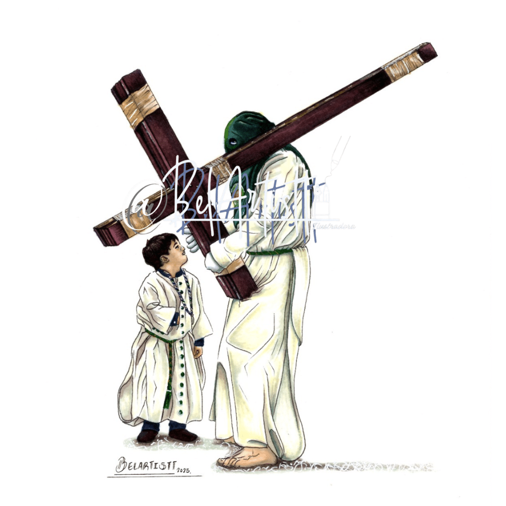 Penitente de la Redención con su hijo